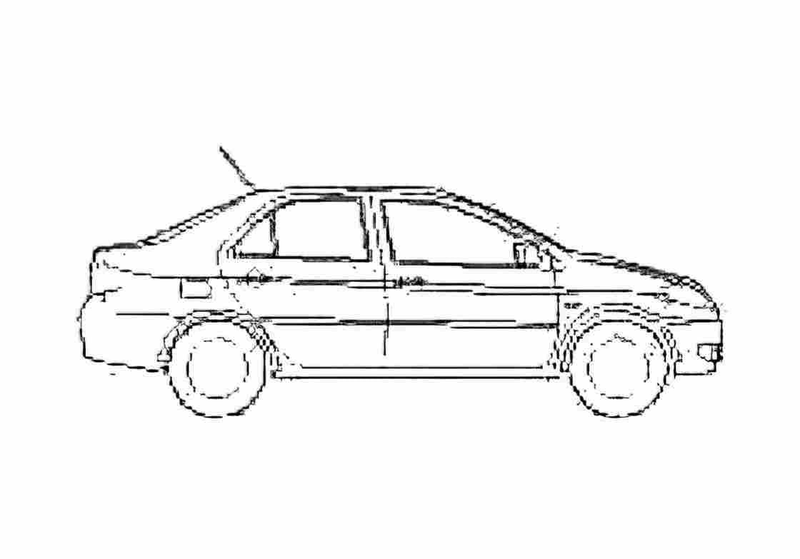 Blueprint Toyota Vios I Sedan 2007 A4 Photo Print
