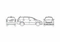 Blueprint Toyota Wish Minivan 2007 A4 Photo Print