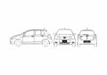 Blueprint Toyota Yaris II 5 door Hatchback 2007 A4 Photo Print