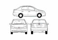 Blueprint Toyota Yaris Sedan 2006 A4 Photo Print