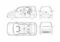 Blueprint Toyota Yaris Verso Hatchback 2005 A4 Photo Print