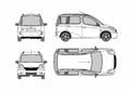 Blueprint Toyota Yaris Verso Microvan 2000 A4 Photo Print
