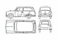 Blueprint Trabant 500 Kombi Wagon 1959 A4 Photo Print