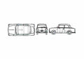 Blueprint Trabant 500 Sedan 1958 A4 Photo Print