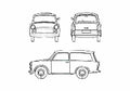 Blueprint Trabant 601 Kombi Wagon 1978 A4 Photo Print