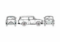 Blueprint Trabant 601 Kombi Wagon 1985 A4 Photo Print