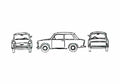 Blueprint Trabant 601 Sedan 1963 A4 Photo Print