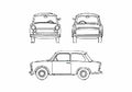 Blueprint Trabant 601 Sedan 1978 A4 Photo Print