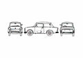 Blueprint Trabant 601 Sedan 1985 A4 Photo Print