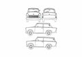 Blueprint Trabant P 601S Sedan 1980 A4 Photo Print