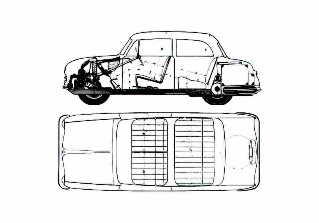 Blueprint Trabant P70 Sedan 1955 A4 Photo Print