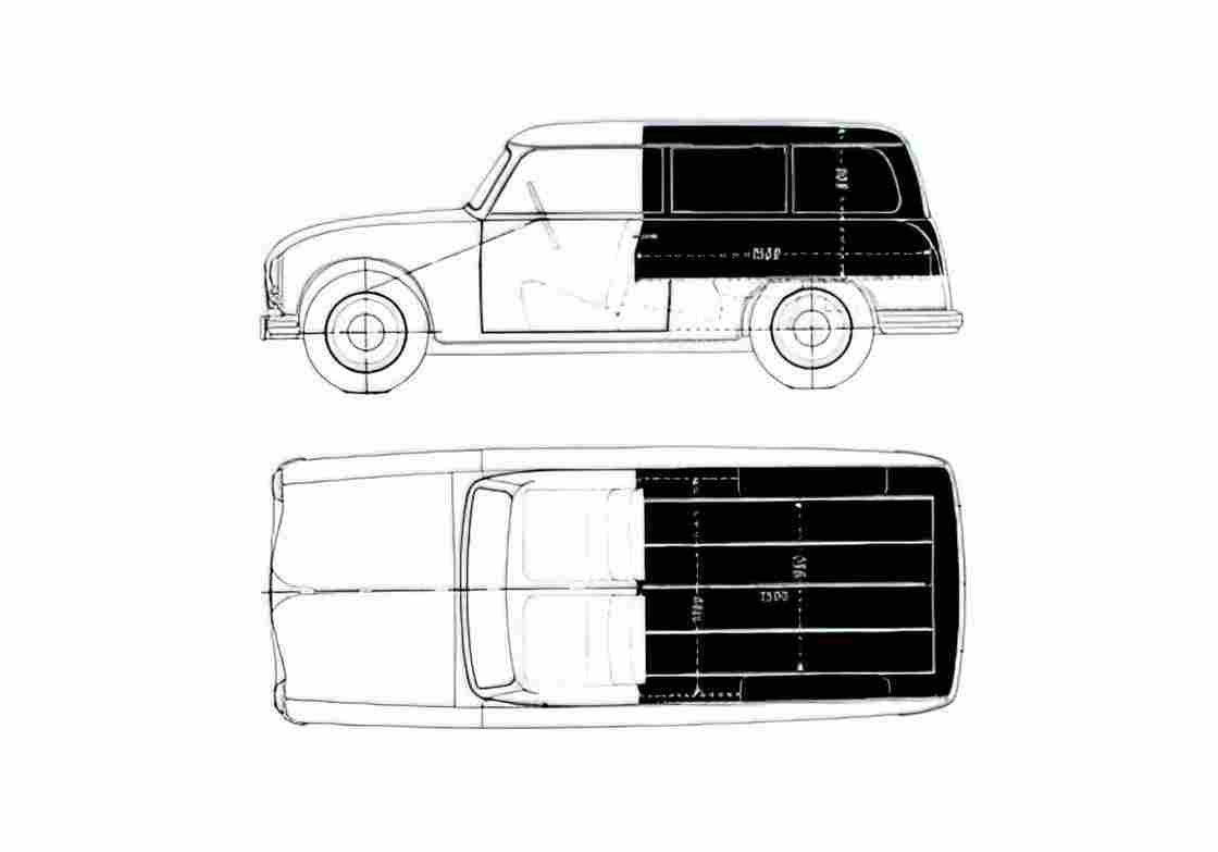 Blueprint Trabant P70 Wagon 1956 A4 Photo Print