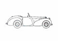 Blueprint Triumph 1800 18TR Cabriolet 1948 A4 Photo Print
