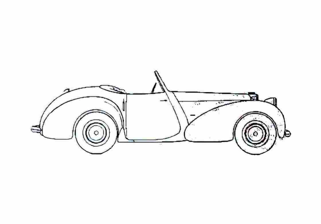 Blueprint Triumph 1800 18TR Cabriolet 1948 A4 Photo Print