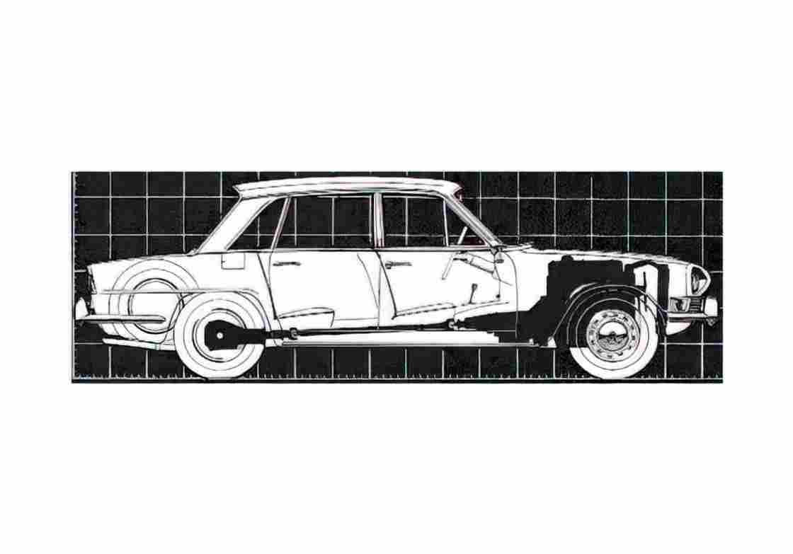 Blueprint Triumph 2000 Sedan 1969 A4 Photo Print