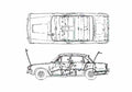 Blueprint Triumph 25 PI Sedan 1969 A4 Photo Print