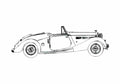 Blueprint Triumph Dolomite Roadster 1938 A4 Photo Print