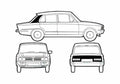 Blueprint Triumph Dolomite Sedan 1975 A4 Photo Print