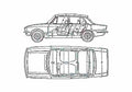 Blueprint Triumph Dolomite Sedan 1978 A4 Photo Print