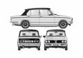 Blueprint Triumph Dolomite Sprint Sedan 1973 A4 Photo Print