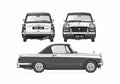 Blueprint Triumph Herald 1200 Coupe 1960 A4 Photo Print