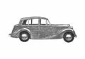 Blueprint Triumph Renown Sedan 1953 A4 Photo Print