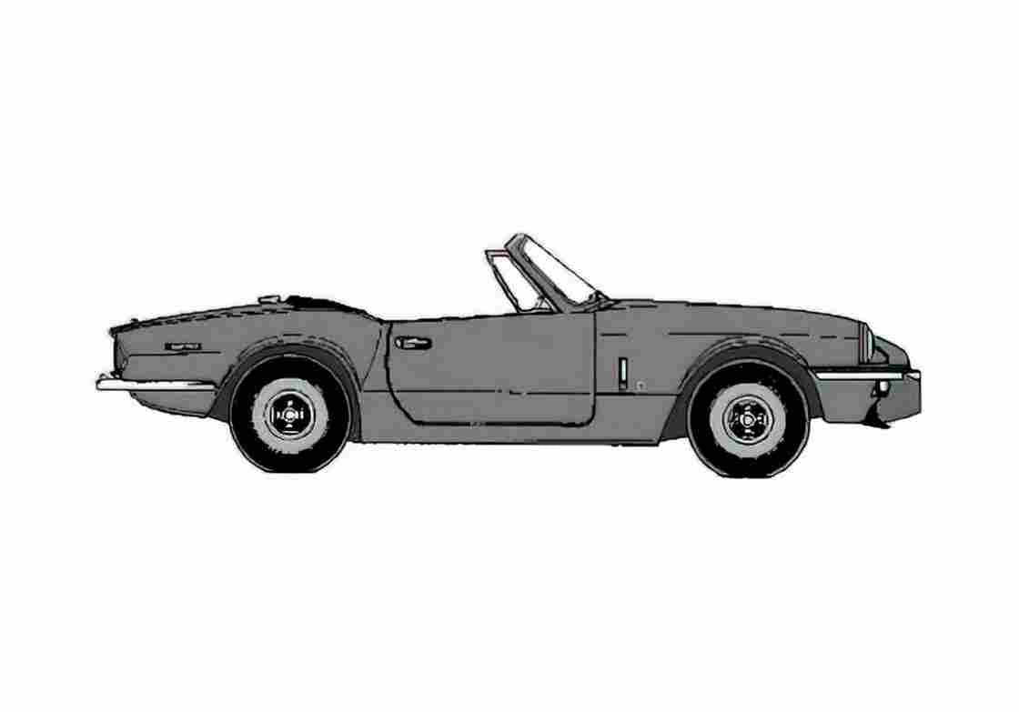 Blueprint Triumph Spitfire 1500 MK IV Cabriolet 1974 A4 Photo Print