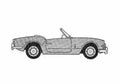 Blueprint Triumph Spitfire MK IV Cabriolet 1969 A4 Photo Print