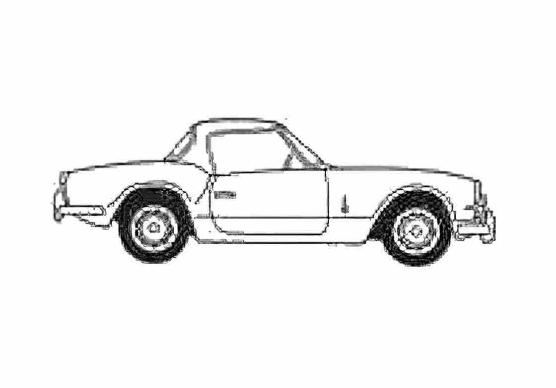 Blueprint Triumph Spitfire MK IV Coupe 1969 A4 Photo Print