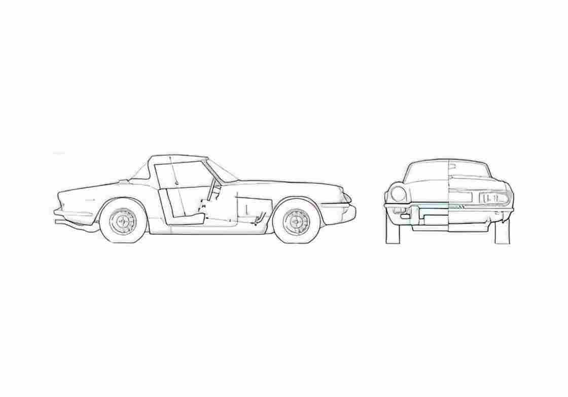 Blueprint Triumph Spitfire MK IV Coupe 1975 A4 Photo Print