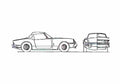 Blueprint Triumph Spitfire Mk IV Cabriolet 1970 A4 Photo Print