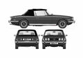 Blueprint Triumph Stag Mk II Cabriolet 1975 A4 Photo Print