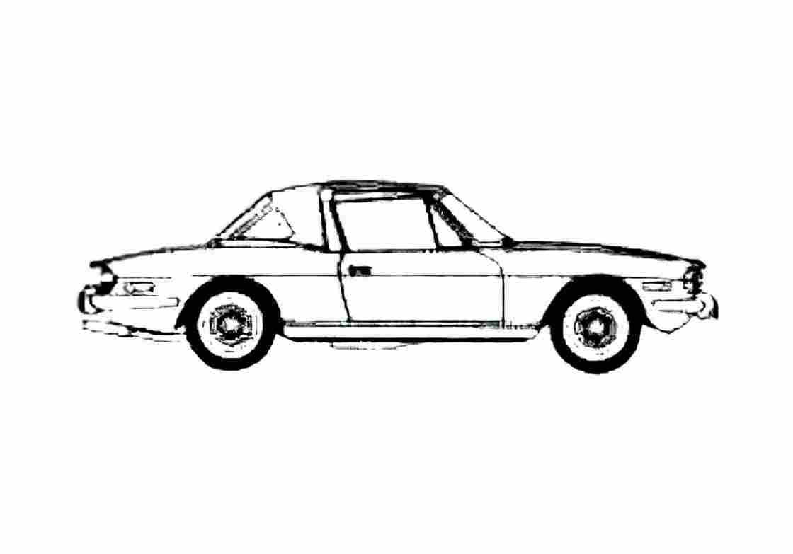 Blueprint Triumph Stag Sedan 1972 A4 Photo Print