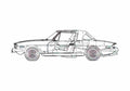Blueprint Triumph Stag Sedan 1975 A4 Photo Print