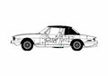 Blueprint Triumph Stag Sedan 1977 A4 Photo Print