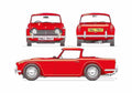 Blueprint Triumph TR 4A Coupe 1966 A4 Photo Print