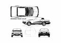 Blueprint Triumph TR 7 Coupe 1976 A4 Photo Print