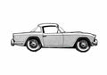 Blueprint Triumph TR4A Hardtop Coupe 1966 A4 Photo Print