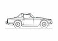 Blueprint Triumph TR5 Cabriolet 1968 A4 Photo Print