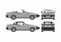 Blueprint Triumph TR7 Convertible Cabriolet 1977 A4 Photo Print