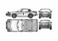 Blueprint Triumph TR7 Coupe 1974 A4 Photo Print