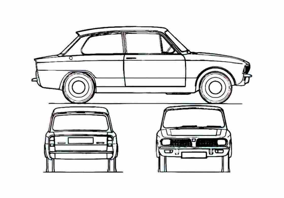 Blueprint Triumph Toledo Sedan 1974 A4 Photo Print