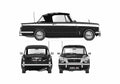 Blueprint Triumph Vitesse Mk II 2 Litre Convertible Cabriolet 1966 A4 Photo Print