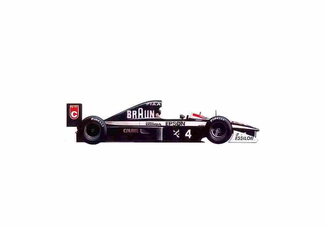 Blueprint Tyrrell 020 F1 OW 1991 01 A4 Photo Print