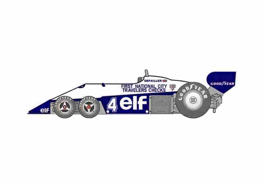 Blueprint Tyrrell P34B F1 OW 1977 A4 Photo Print