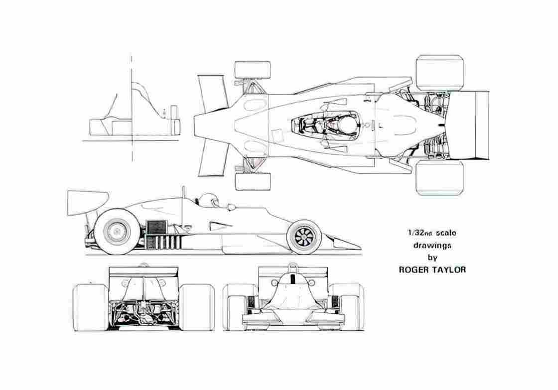 Blueprint Tyrrell Tyrell 008 OW 1978 A4 Photo Print