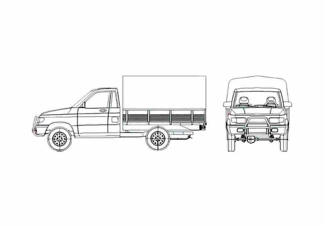 Blueprint UAZ 2360 Van 2004 A4 Photo Print
