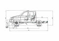 Blueprint UAZ 23632 Pick up 2002 A4 Photo Print