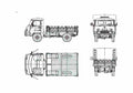 Blueprint UAZ 33036 Truck 1982 A4 Photo Print