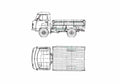 Blueprint UAZ 452 3305 Truck 1965 A4 Photo Print